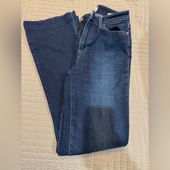 PAIGE Dark Blue High Rise Laurel Canyon Jeans - Picture 2 of 6